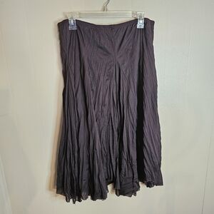 Studio Y Brown Pleated Cottagecore Swishy Layered Skirt